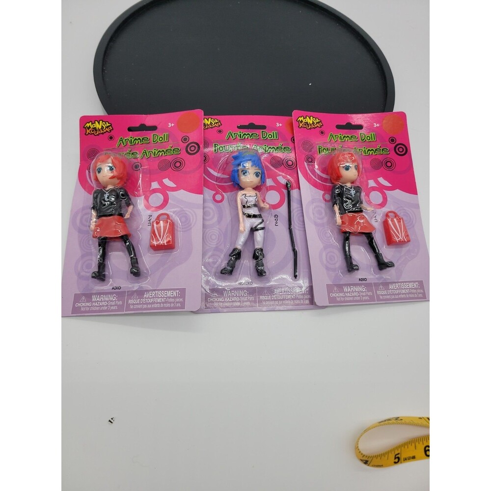 Manga Kodama Anime 3 Doll Lot Noriko Aiko Bashira Brand New Factory Sealed